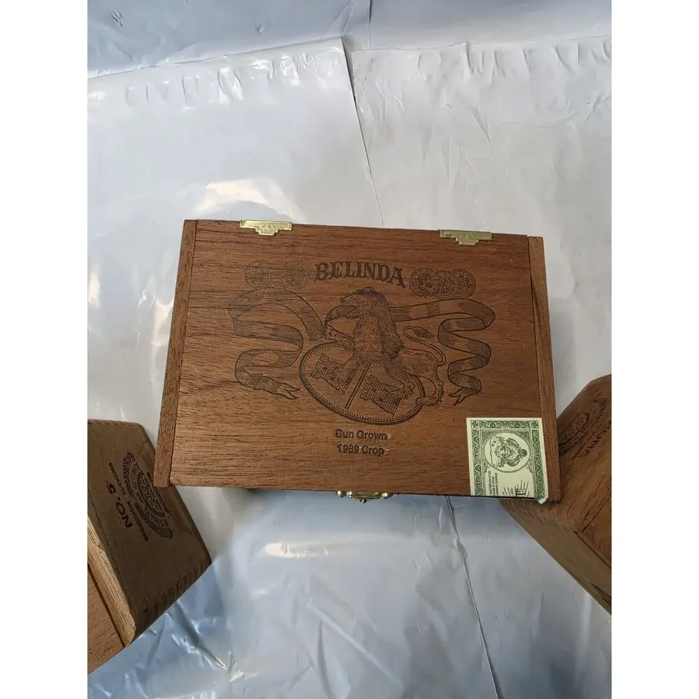 THREE (3) BEAUTIFUL WOODEN CIGAR BOXES Holds 25 Cigars Each..